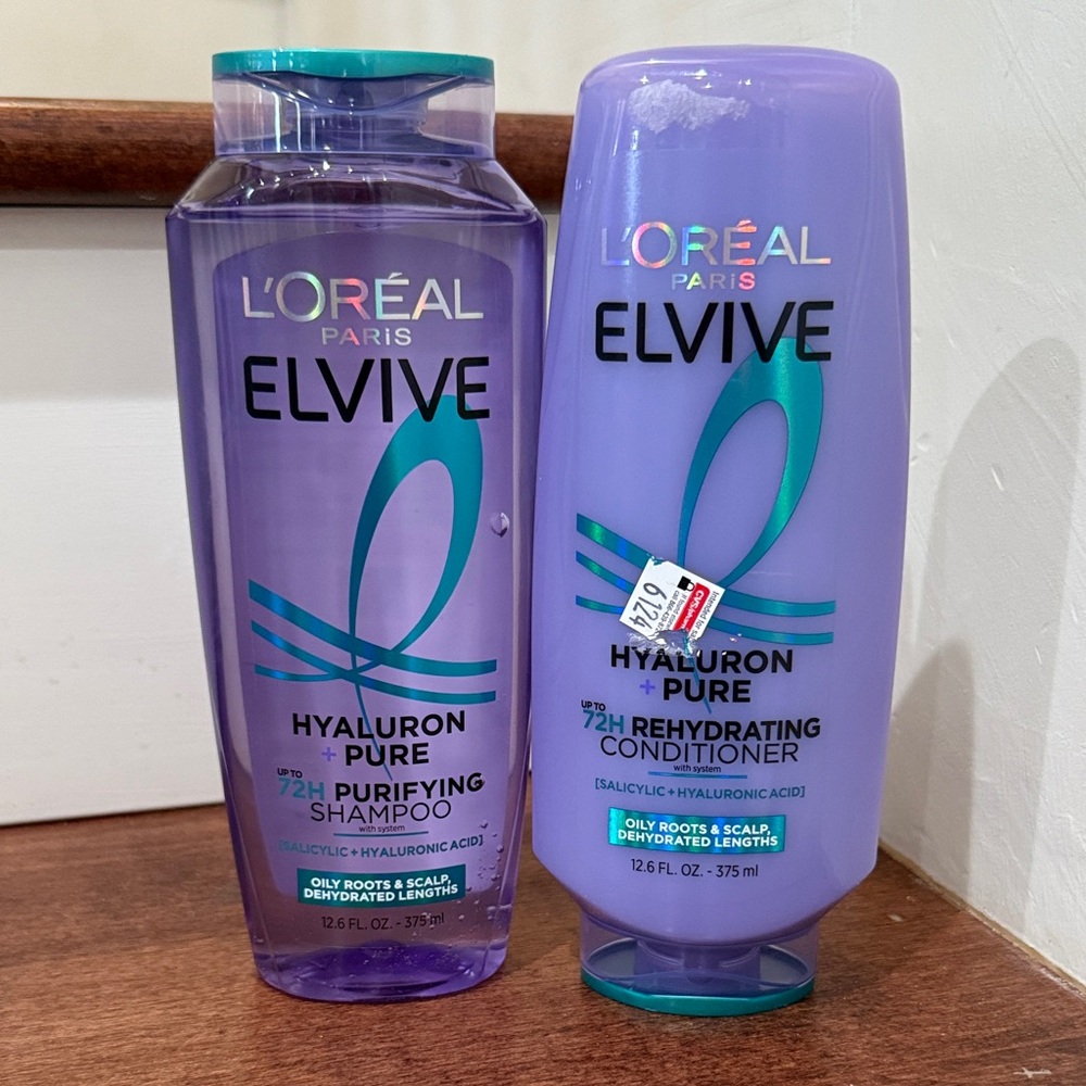 NWT L'Oreal Elvive Hyaluron Pure Shampoo and Conditioner